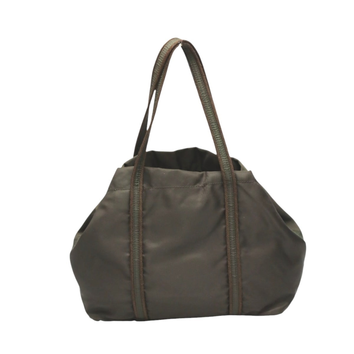 PRADA Handbag BR0977 Nylon khaki Logo embroidery