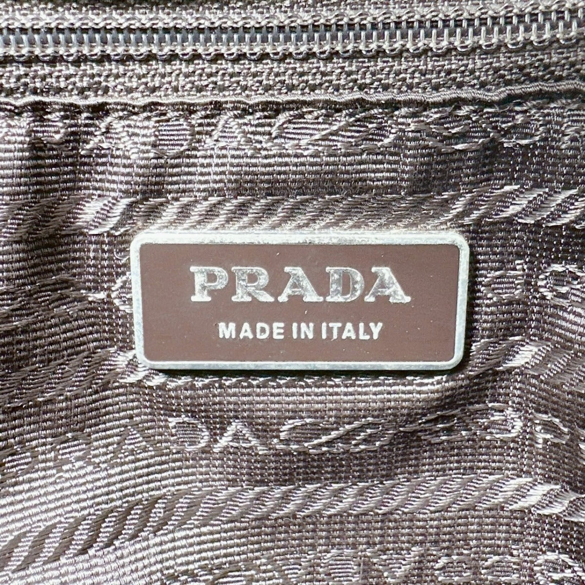 PRADA Handbag BR0977 Nylon khaki Logo embroidery