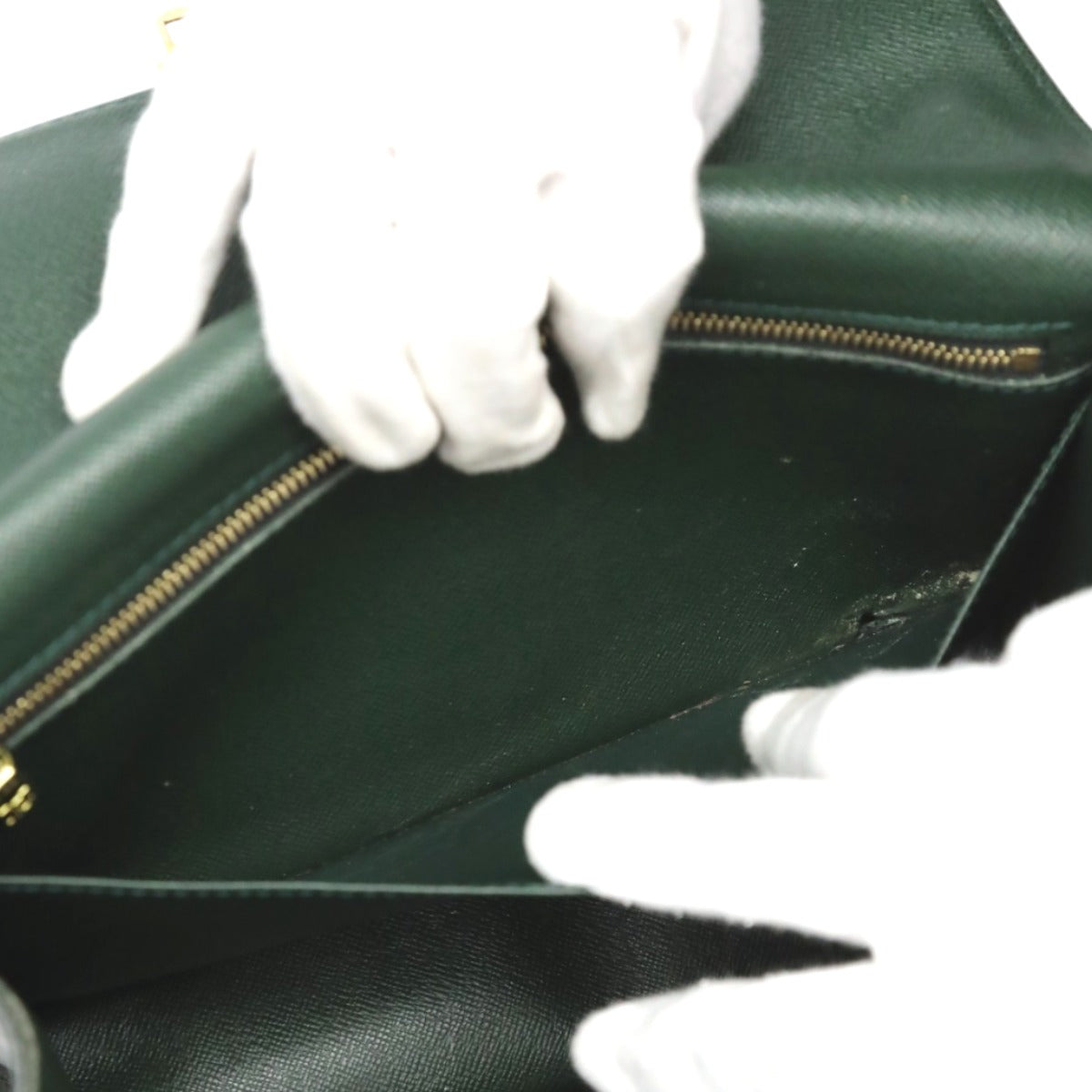 LOUIS VUITTON business bag M30776 Taiga green Taiga Porto Doquán