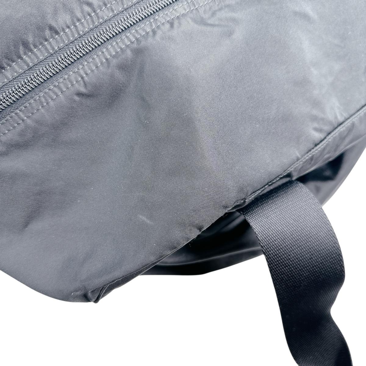 PRADA Boston Duffel bag Nylon black Plain Travel bag Duffle bag
