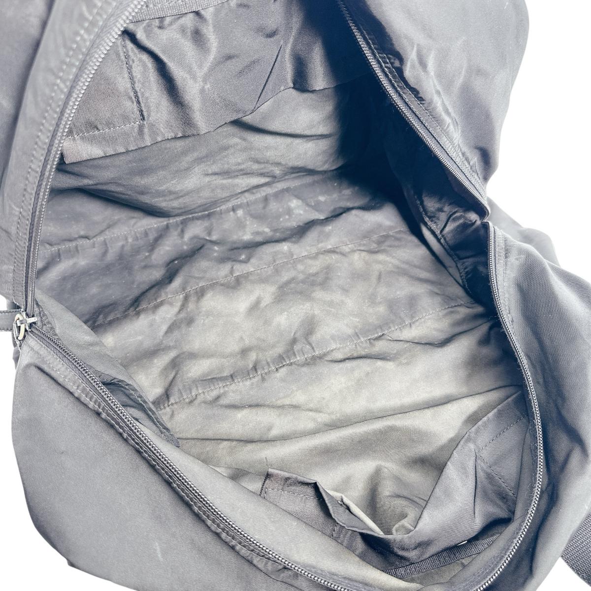 PRADA Boston Duffel bag Nylon black Plain Travel bag Duffle bag