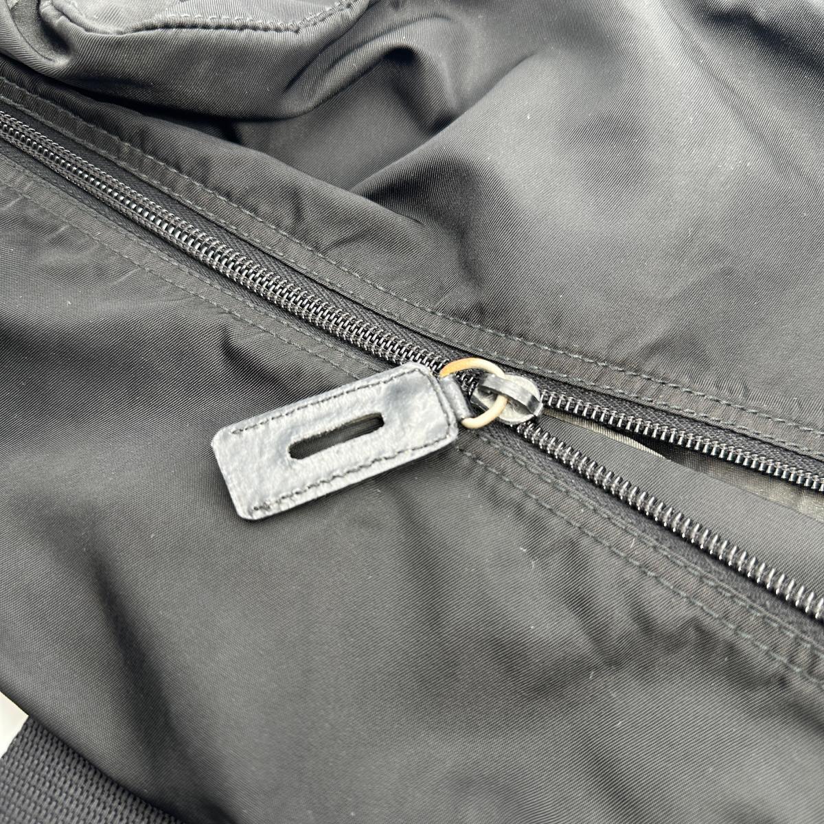 PRADA Boston Duffel bag Nylon black Plain Travel bag Duffle bag