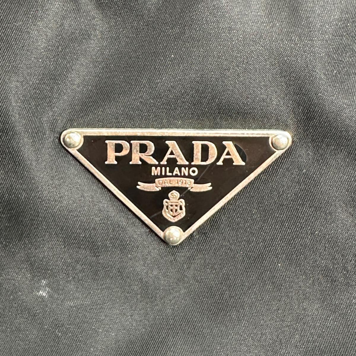 PRADA Boston Duffel bag Nylon black Plain Travel bag Duffle bag