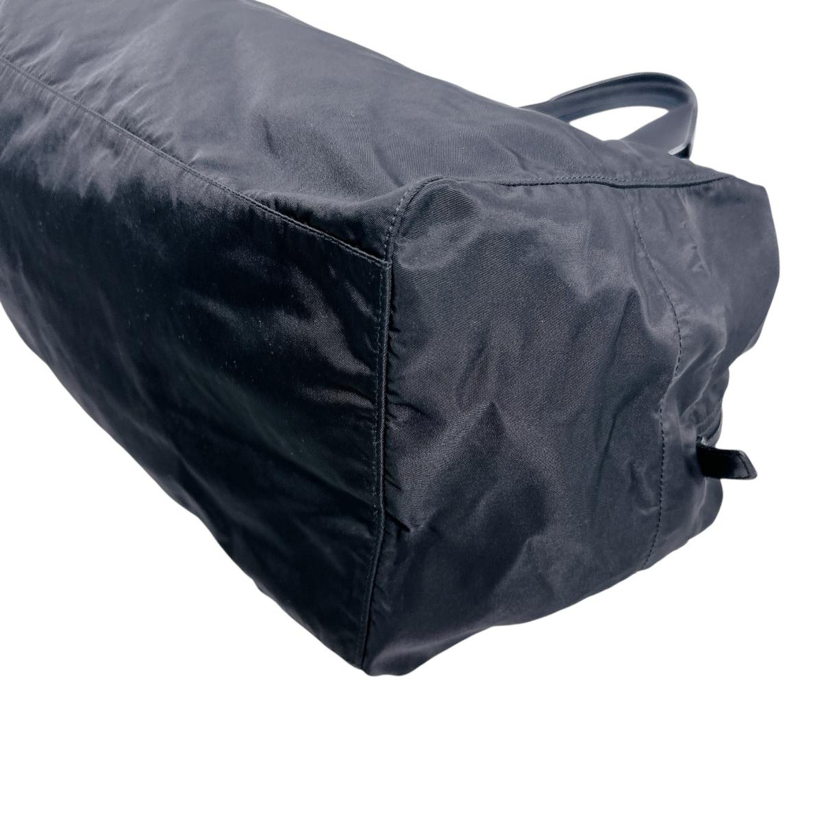 PRADA Boston Duffel bag Nylon black Plain Travel bag Duffle bag