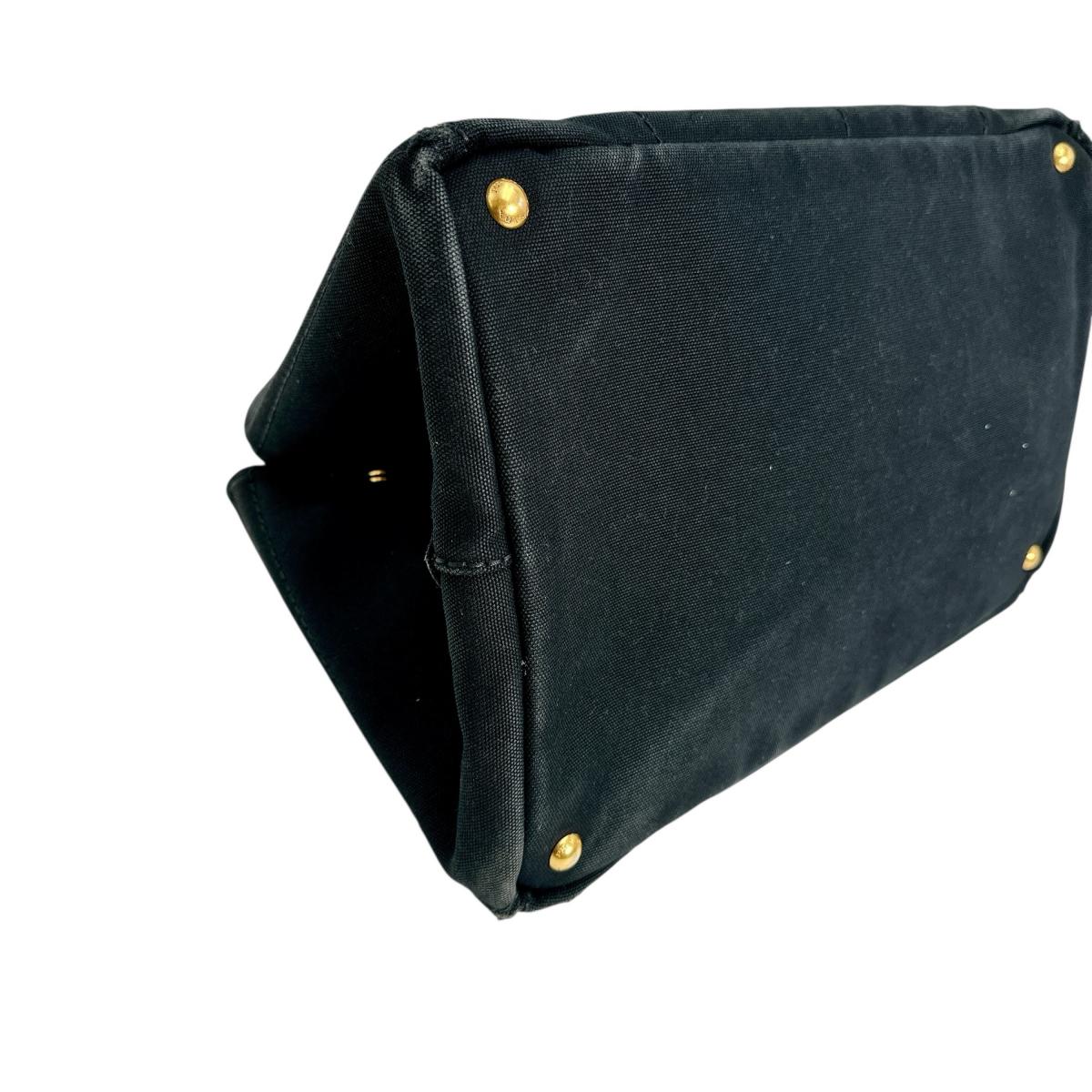 PRADA Tote Bag IBG642 canvas black L size Kanapa GM L