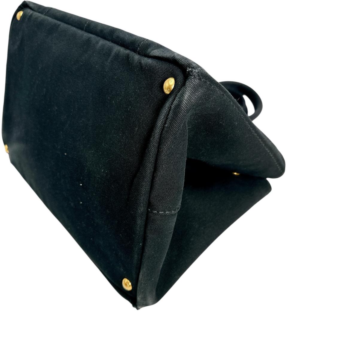 PRADA Tote Bag IBG642 canvas black L size Kanapa GM L
