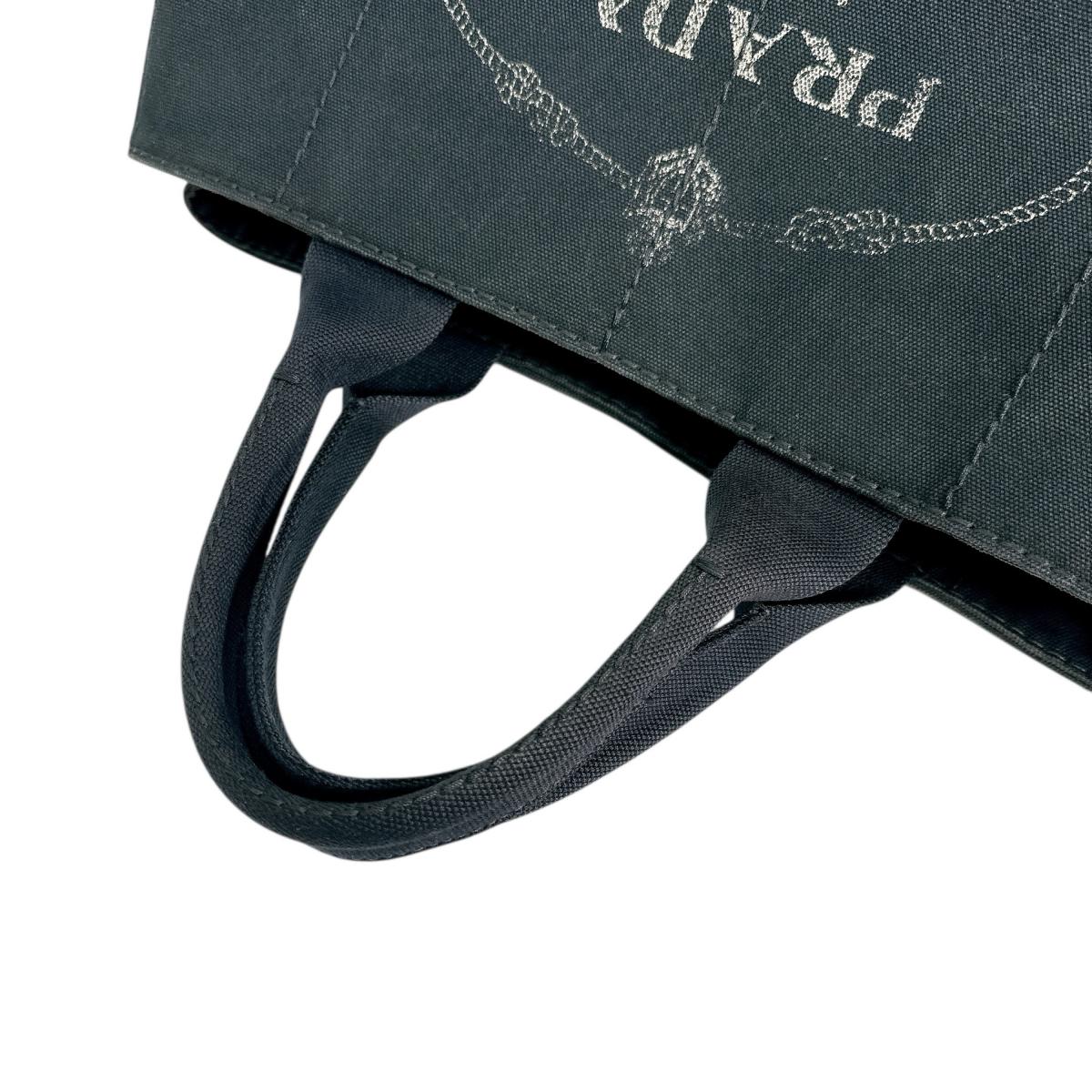 PRADA Tote Bag IBG642 canvas black L size Kanapa GM L