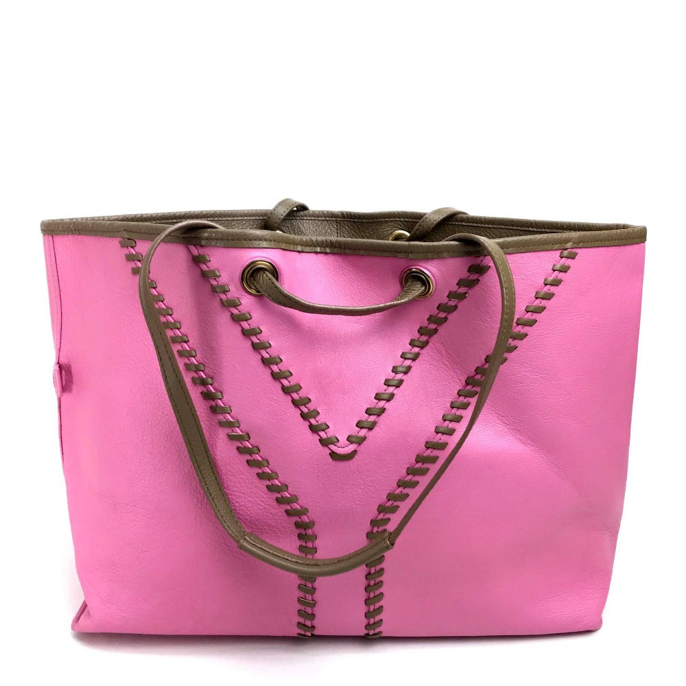 YVES SAINT LAURENT Tote Bag 284650 leather Charcoal gray type Neo-double reversible unisex(Unisex) Used Authentic