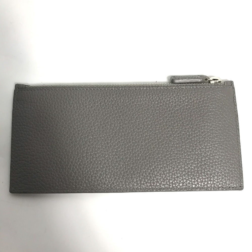 YVES SAINT LAURENT Long Wallet Purse 504981 leather gray Long wallet Sac de Jules Women Used Authentic