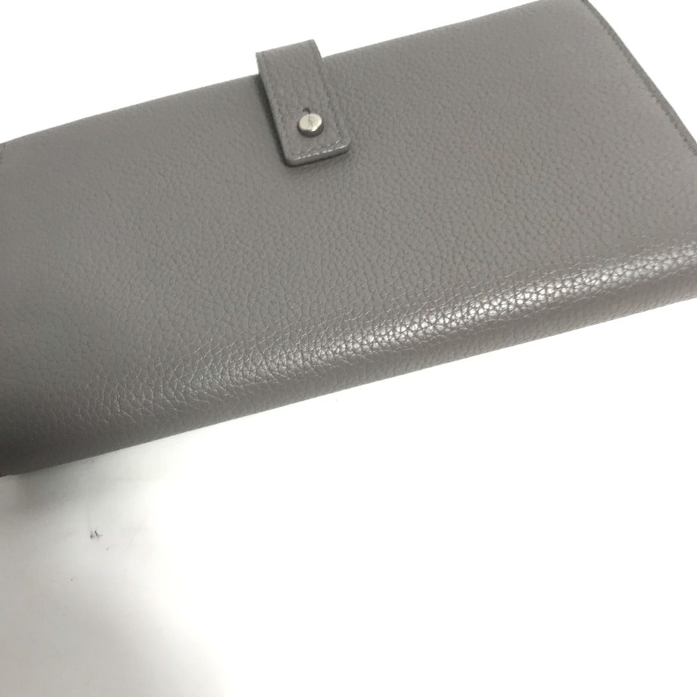 YVES SAINT LAURENT Long Wallet Purse 504981 leather gray Long wallet Sac de Jules Women Used Authentic