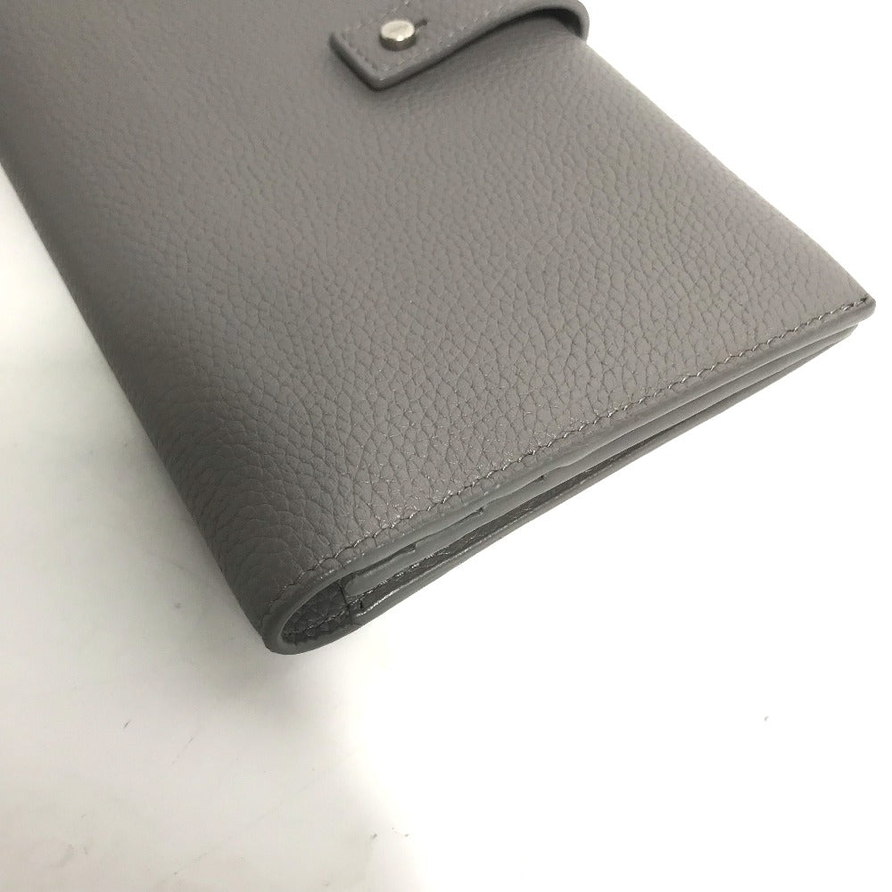 YVES SAINT LAURENT Long Wallet Purse 504981 leather gray Long wallet Sac de Jules Women Used Authentic