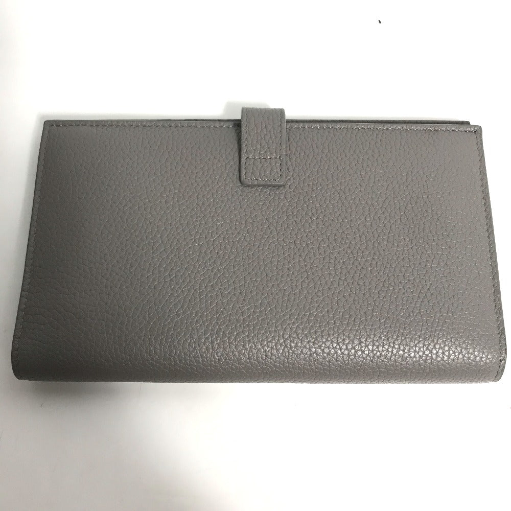 YVES SAINT LAURENT Long Wallet Purse 504981 leather gray Long wallet Sac de Jules Women Used Authentic