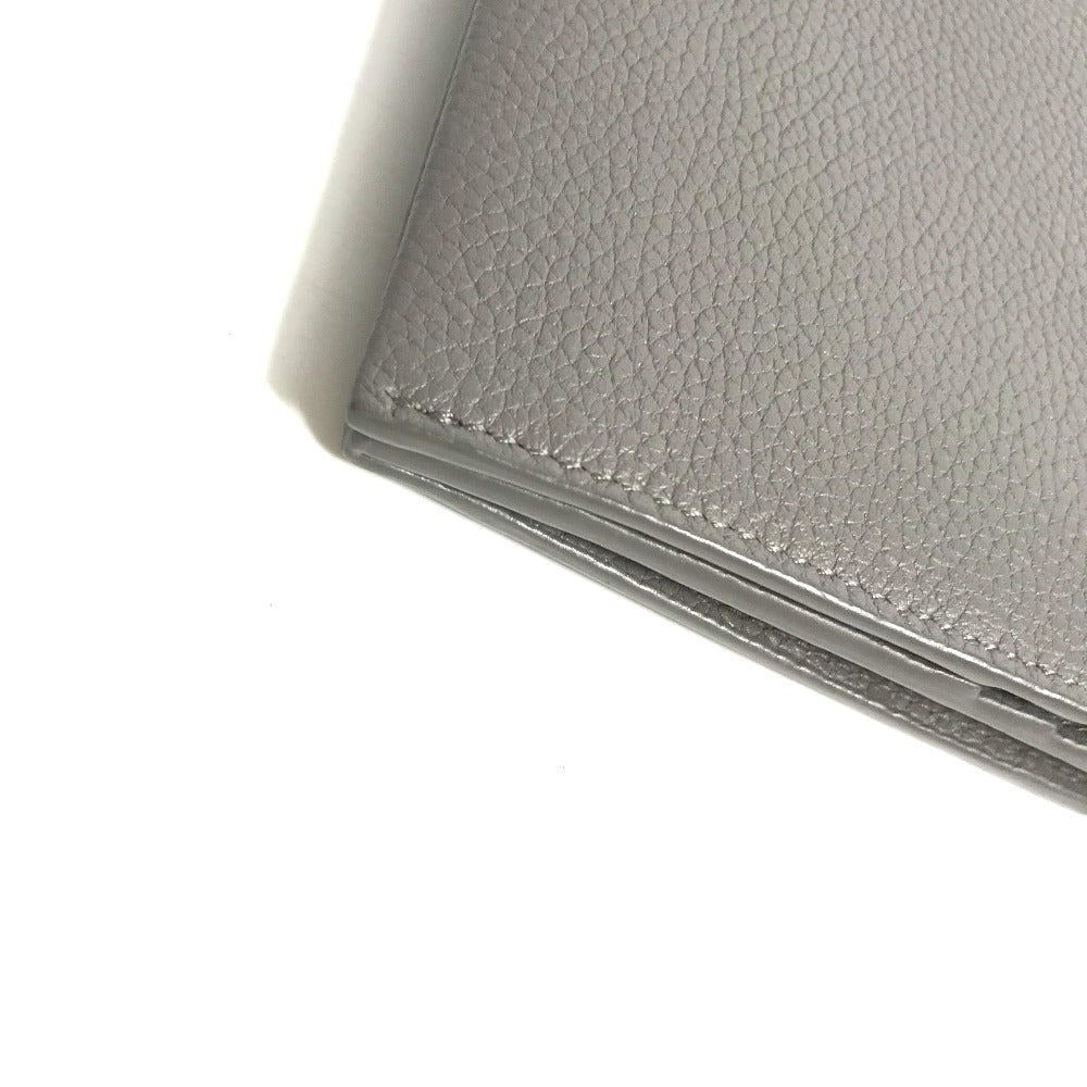 YVES SAINT LAURENT Long Wallet Purse 504981 leather gray Long wallet Sac de Jules Women Used Authentic