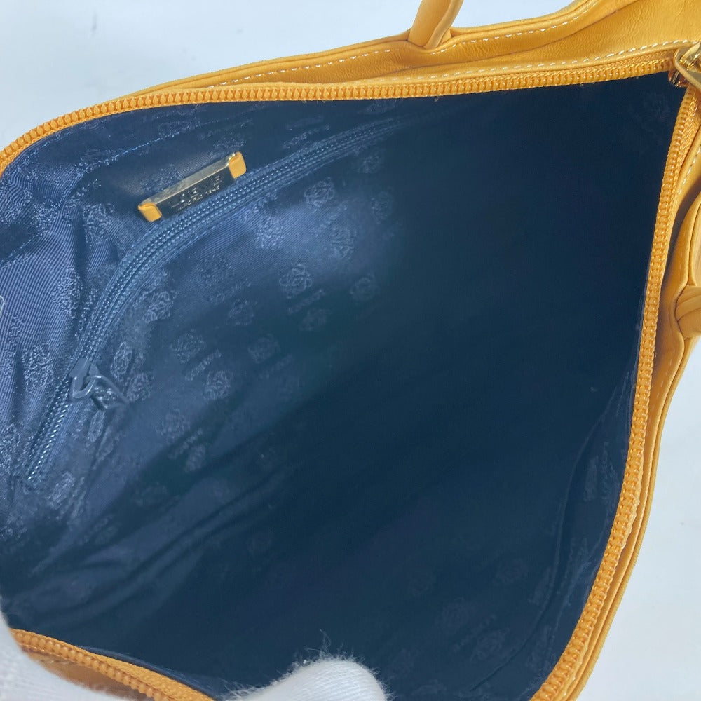 LOEWE Tote Bag leather yellow Amazona logo Women Used Authentic