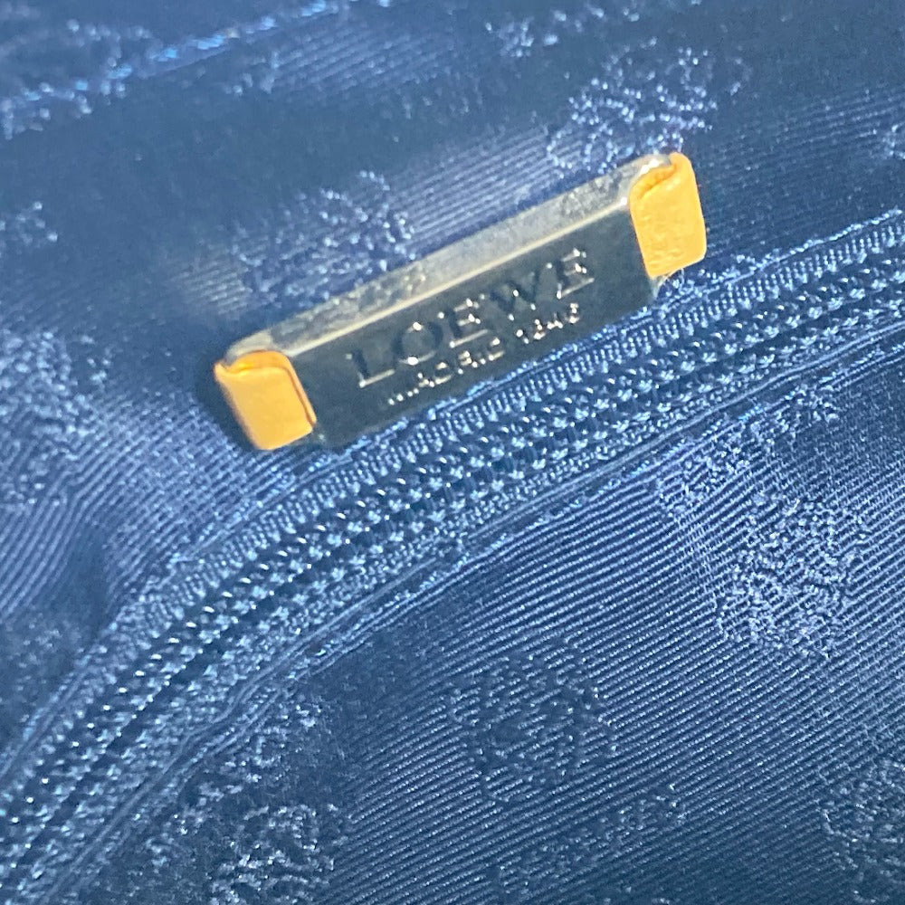 LOEWE Tote Bag leather yellow Amazona logo Women Used Authentic
