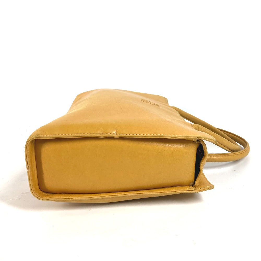 LOEWE Tote Bag leather yellow Amazona logo Women Used Authentic
