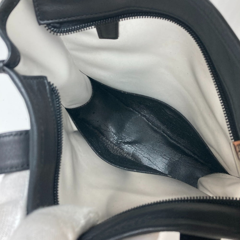 LOEWE Tote Bag Plastics, Leather black logo Women Used Authentic