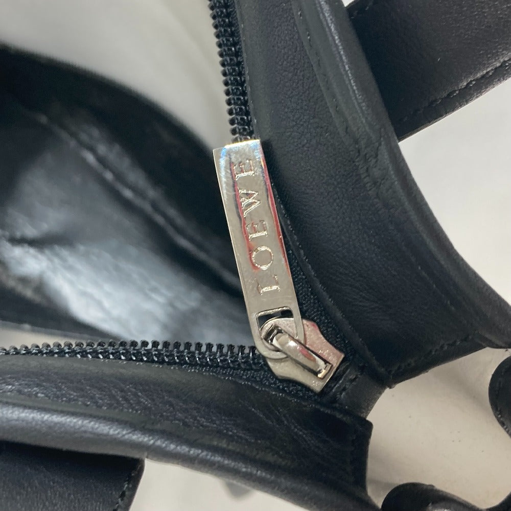 LOEWE Tote Bag Plastics, Leather black logo Women Used Authentic