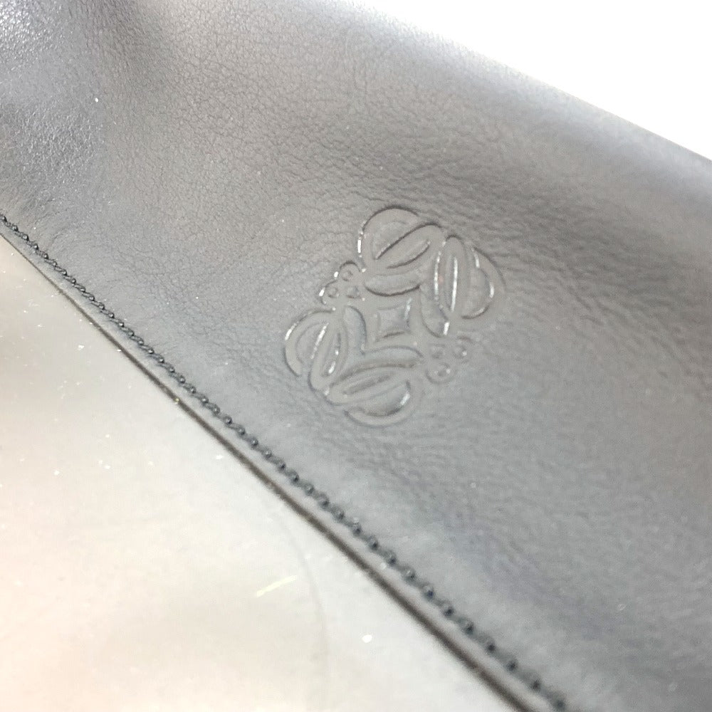 LOEWE Tote Bag Plastics, Leather black logo Women Used Authentic