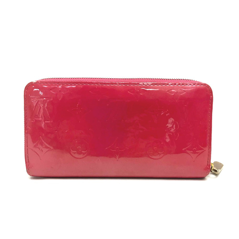 LOUIS VUITTON Long Wallet Purse M9147F Patent leather pink Monogram Vernis Zip Around long wallet