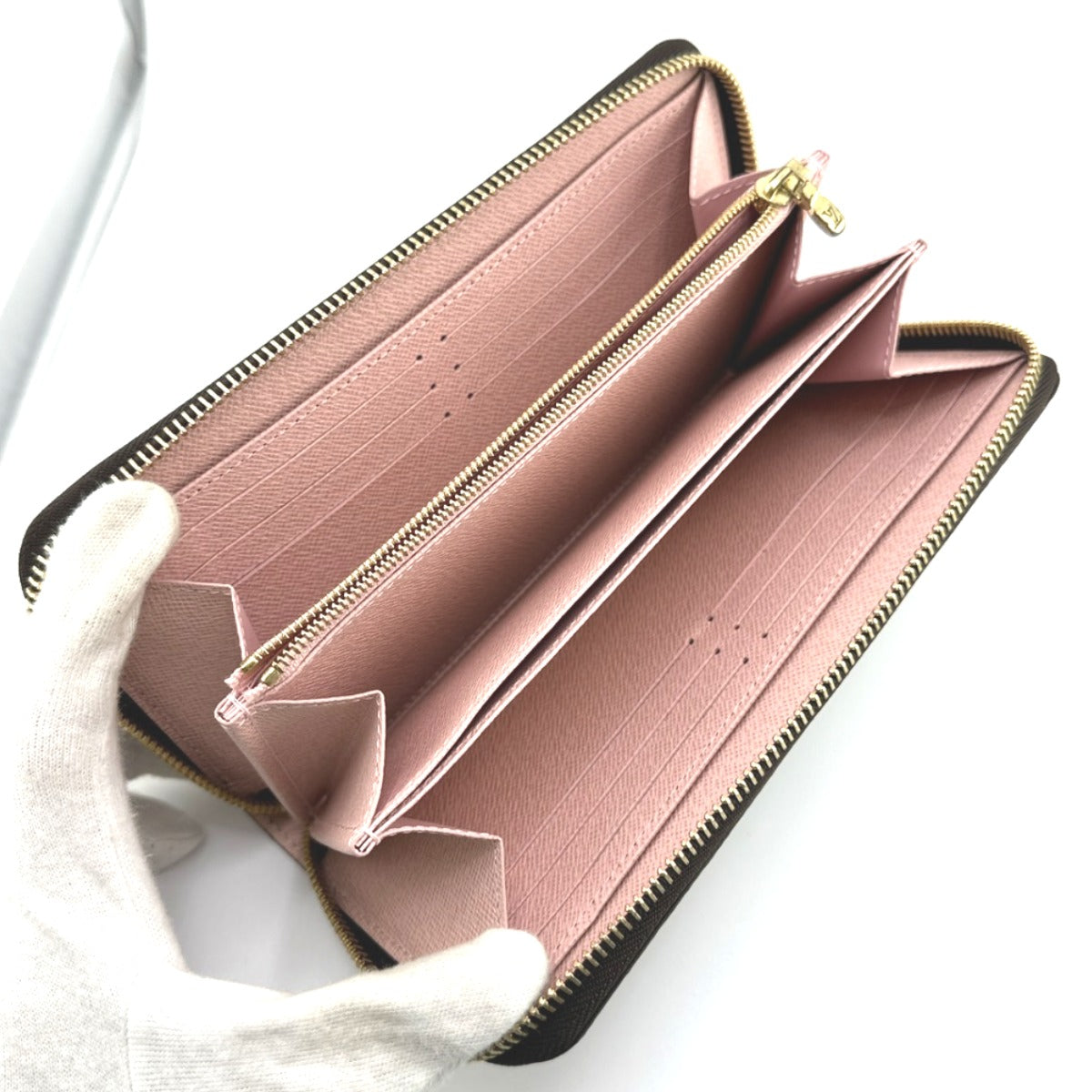 LOUIS VUITTON Long Wallet Purse M41894 Monogram canvas Rose valerine Monogram Zippy wallet