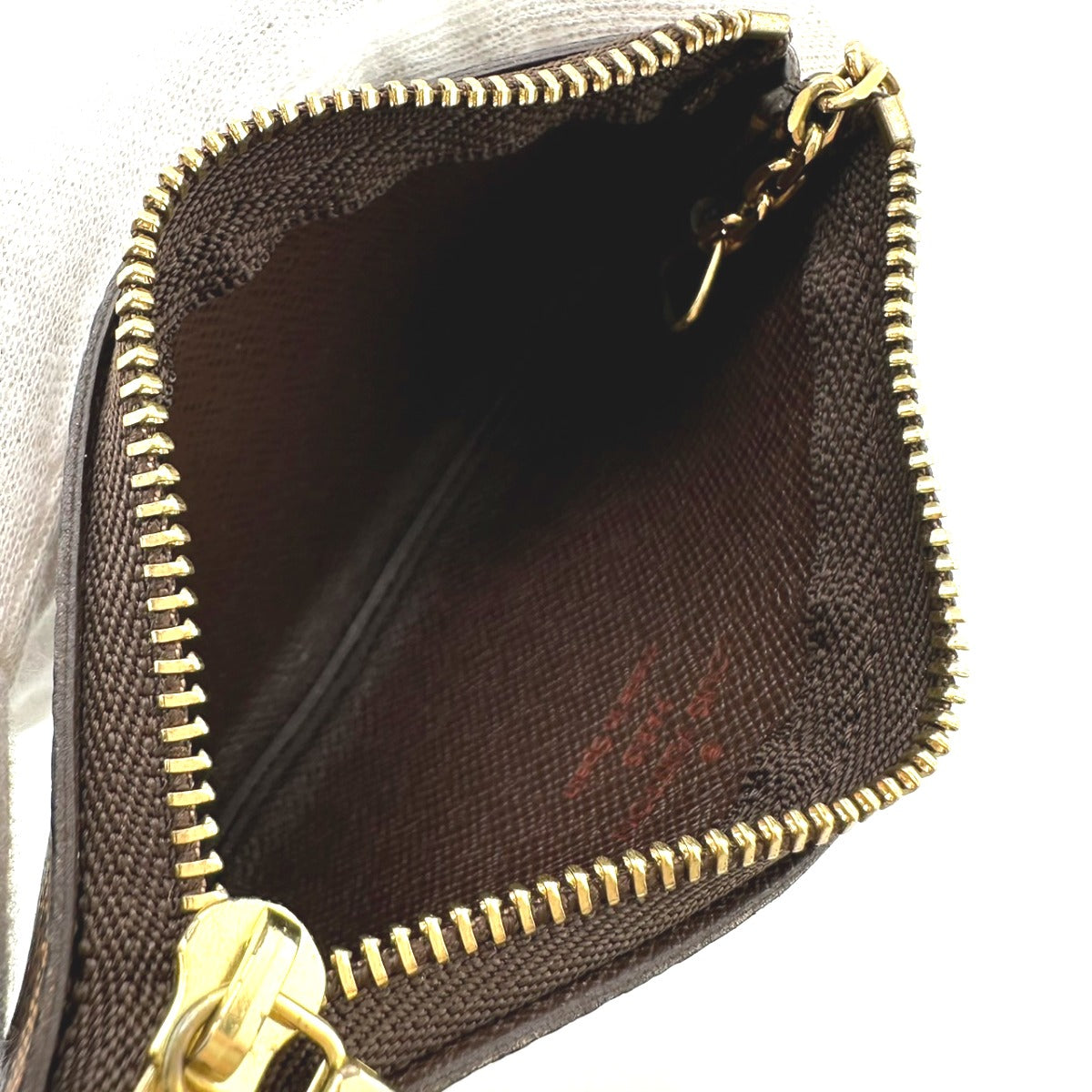LOUIS VUITTON Key case Key holder N62658 Damier canvas Brown Damier Pochette Cre