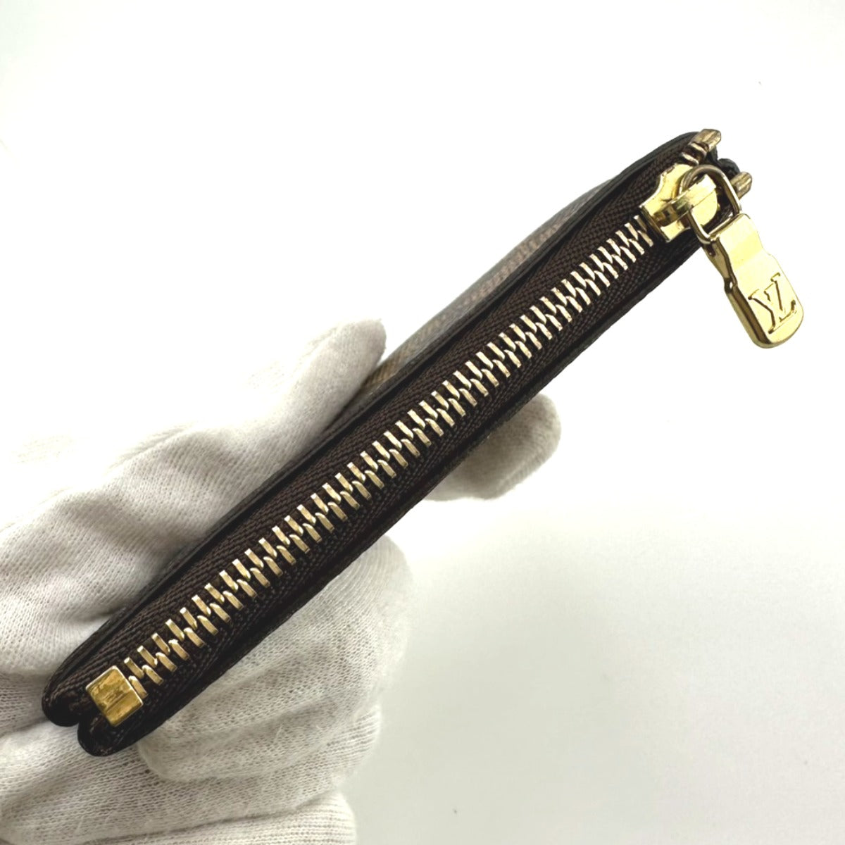 LOUIS VUITTON Key case Key holder N62658 Damier canvas Brown Damier Pochette Cre