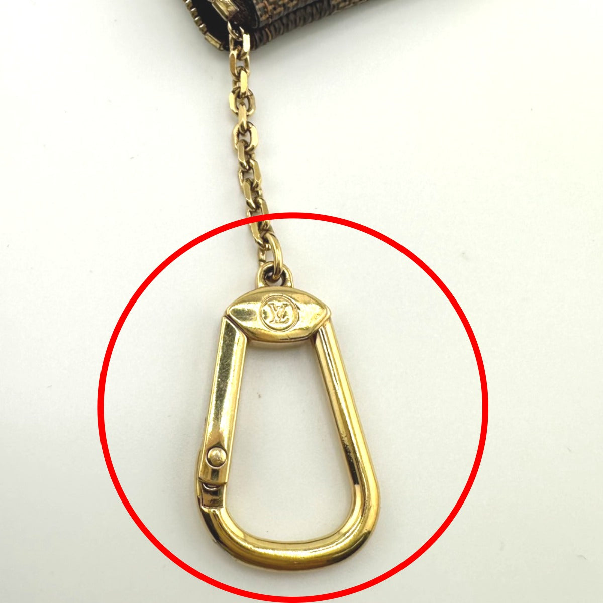 LOUIS VUITTON Key case Key holder N62658 Damier canvas Brown Damier Pochette Cre