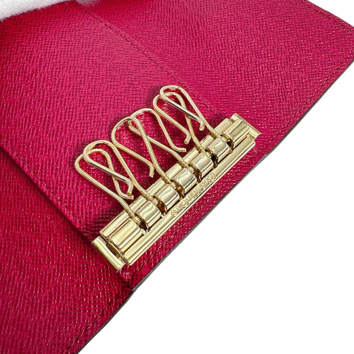 LOUIS VUITTON Key case Key holder M60701 Monogram canvas Fuchsia Monogram Multicles6
