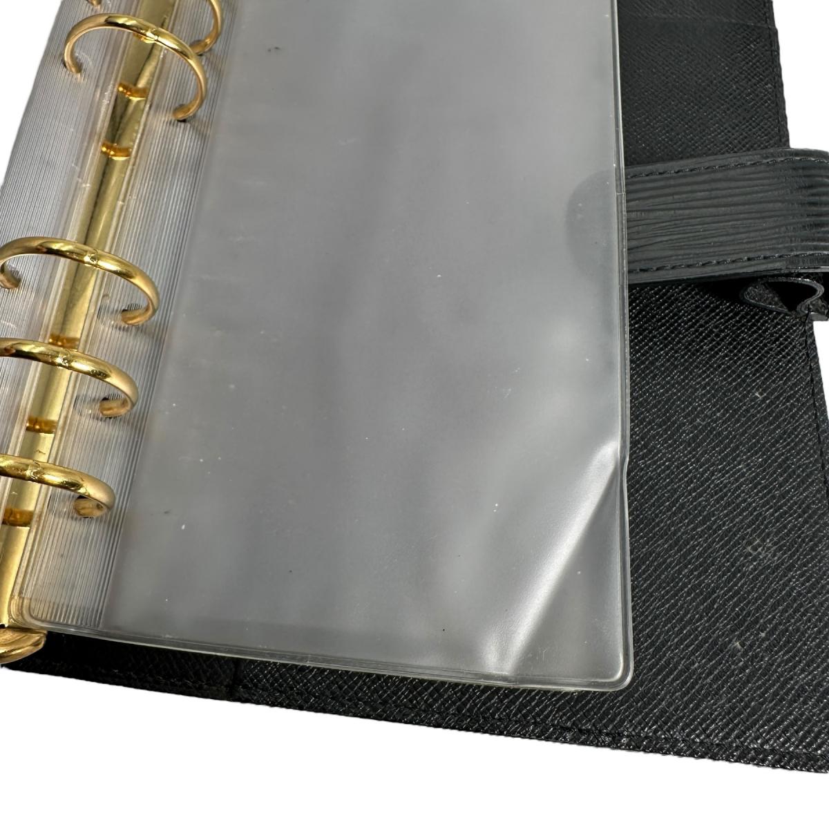 LOUIS VUITTON Notebook cover R20042 Epi Leather Noir Epi Agenda MM