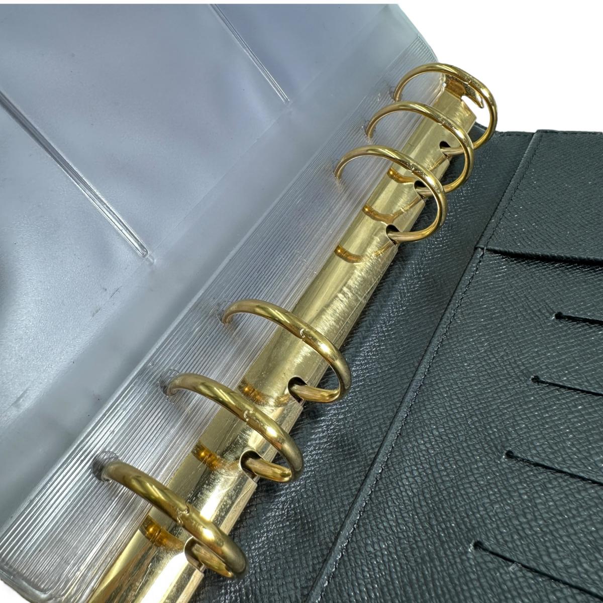 LOUIS VUITTON Notebook cover R20042 Epi Leather Noir Epi Agenda MM
