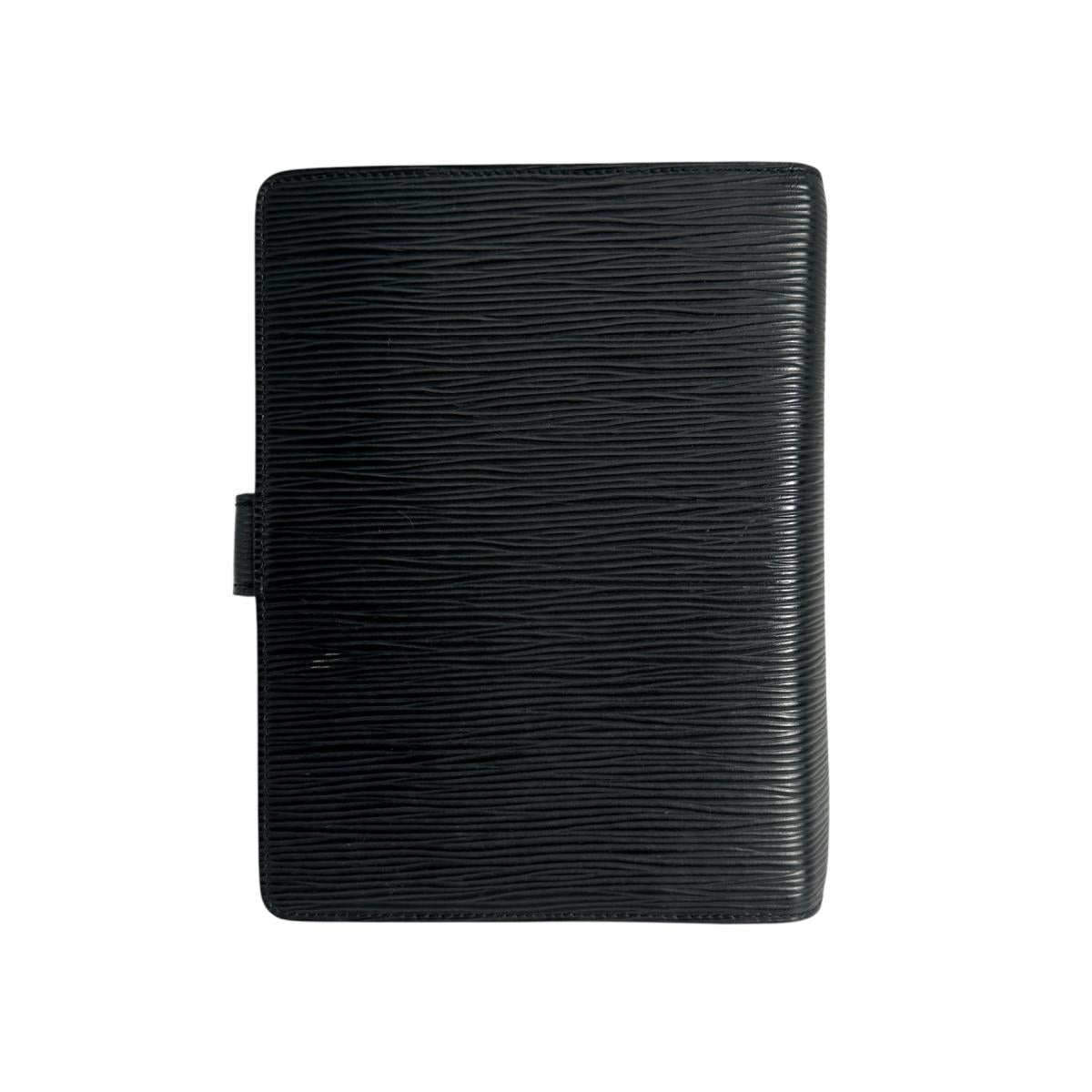 LOUIS VUITTON Notebook cover R20042 Epi Leather Noir Epi Agenda MM