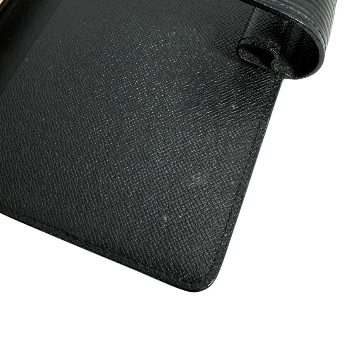 LOUIS VUITTON Notebook cover R20042 Epi Leather Noir Epi Agenda MM