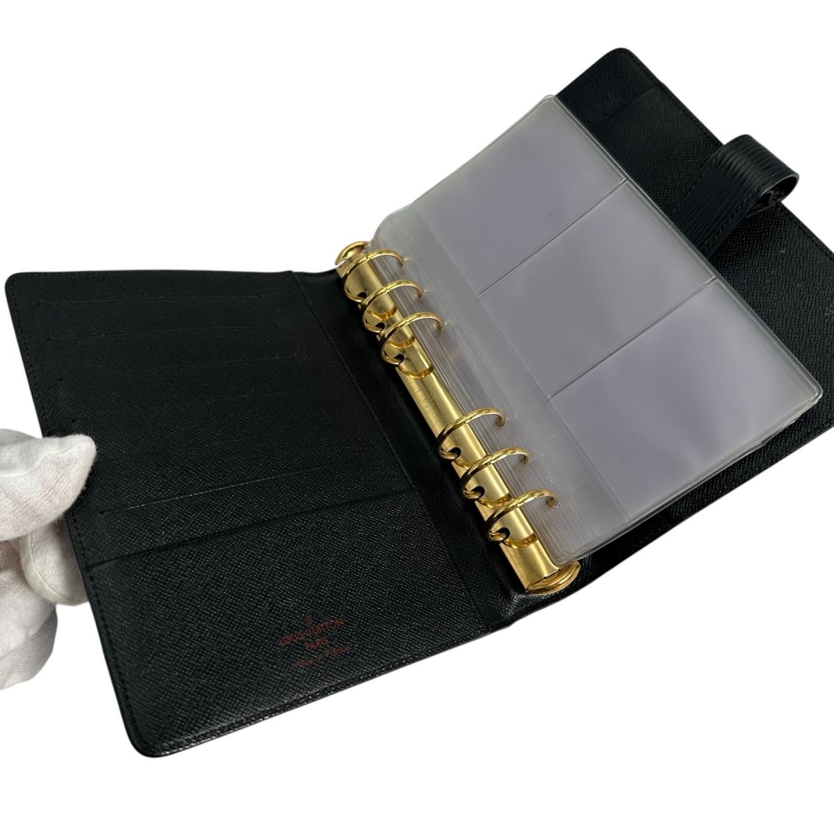 LOUIS VUITTON Notebook cover R20042 Epi Leather Noir Epi Agenda MM