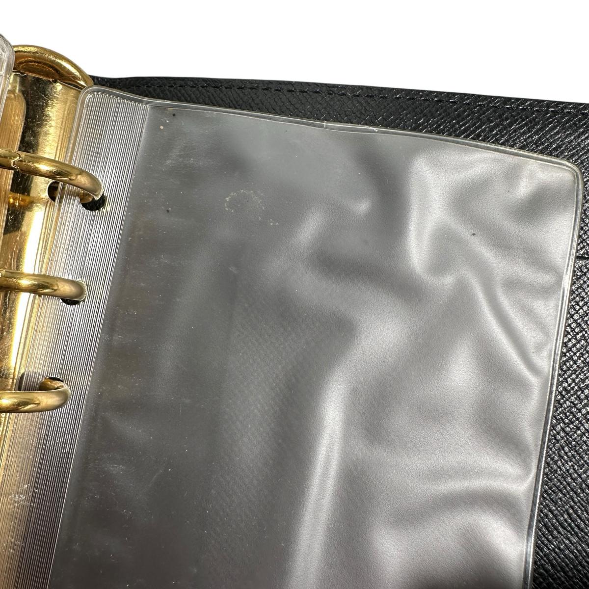 LOUIS VUITTON Notebook cover R20042 Epi Leather Noir Epi Agenda MM