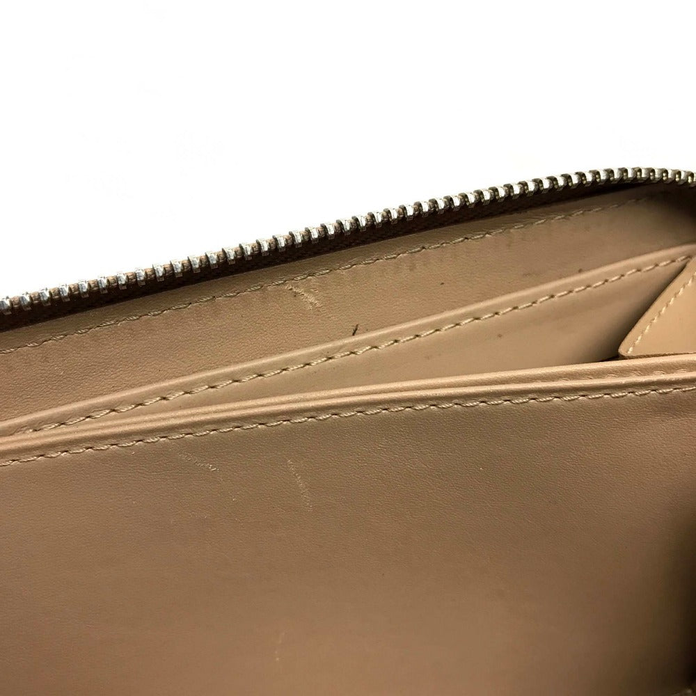 LOUIS VUITTON Long Wallet Purse M91470 Patent leather beige Vernis Zippy wallet