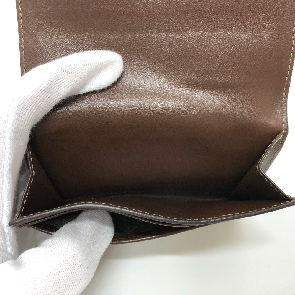 PRADA Trifold wallet 1MH523 Jacquard Brown ribbon logo