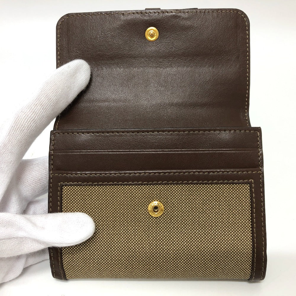 PRADA Trifold wallet 1MH523 Jacquard Brown ribbon logo