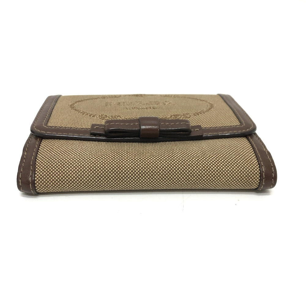 PRADA Trifold wallet 1MH523 Jacquard Brown ribbon logo