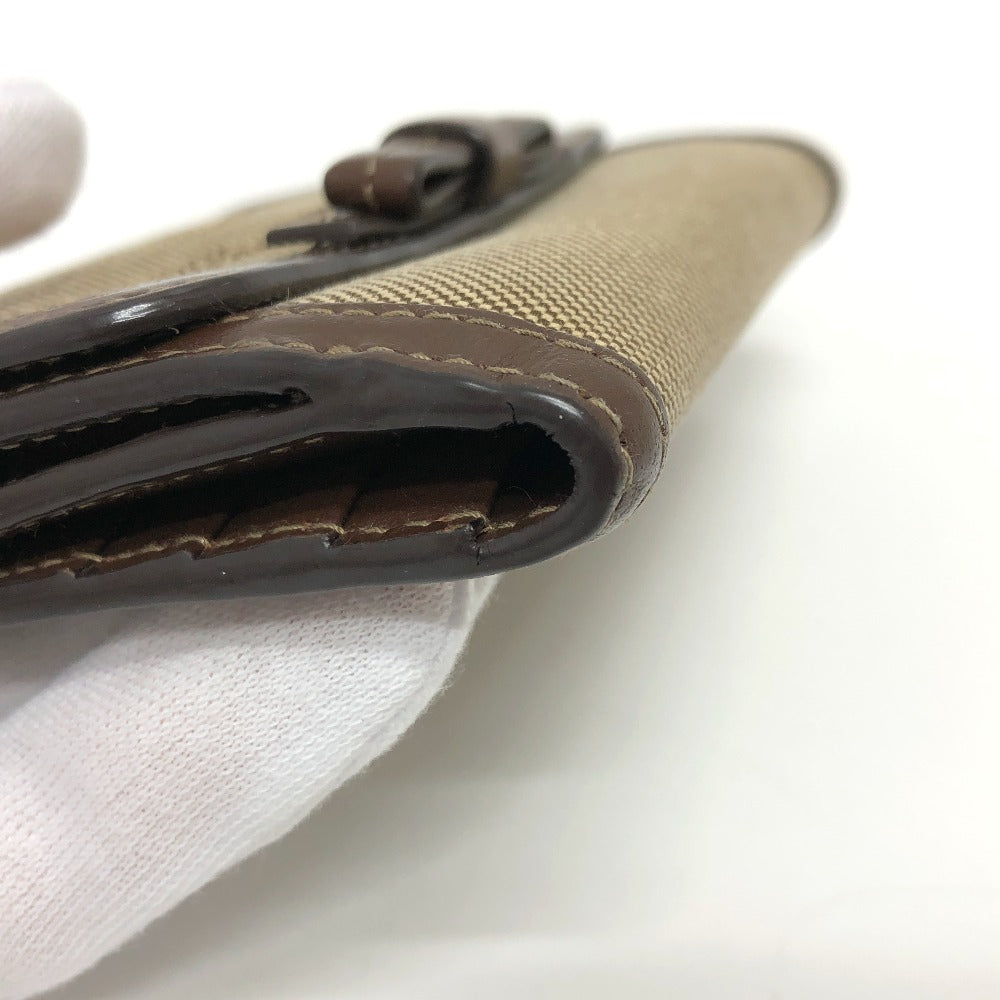 PRADA Trifold wallet 1MH523 Jacquard Brown ribbon logo