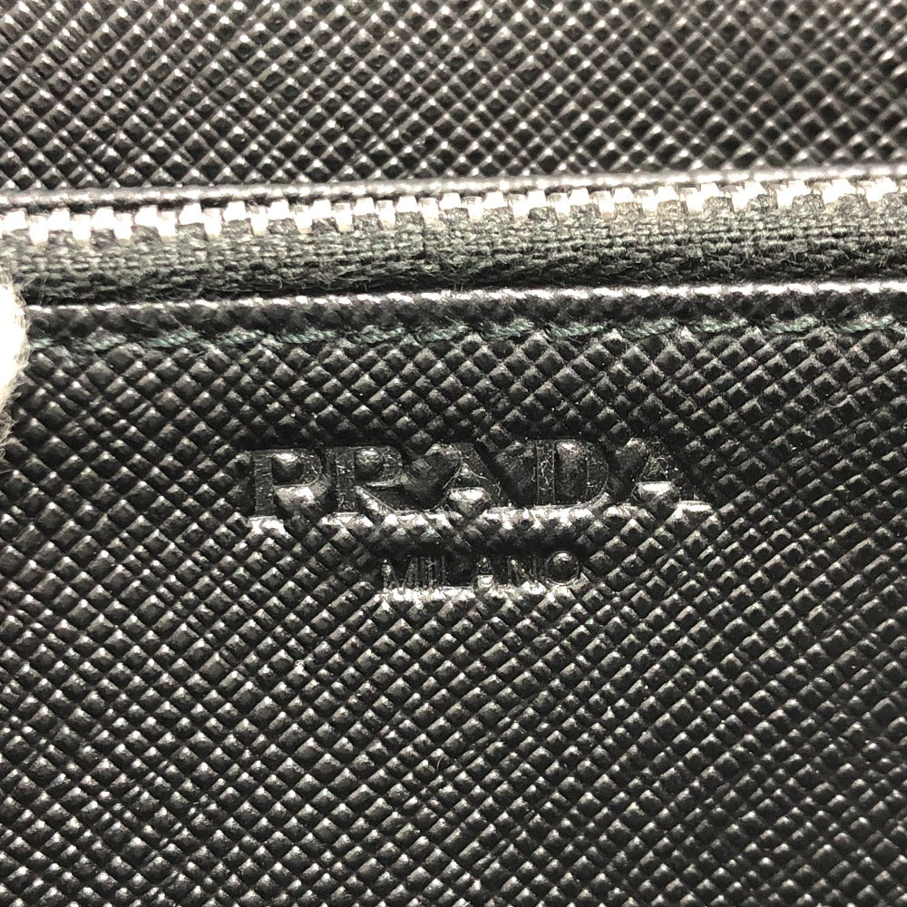 PRADA Long Wallet Purse 2ML317 Safiano leather black logo