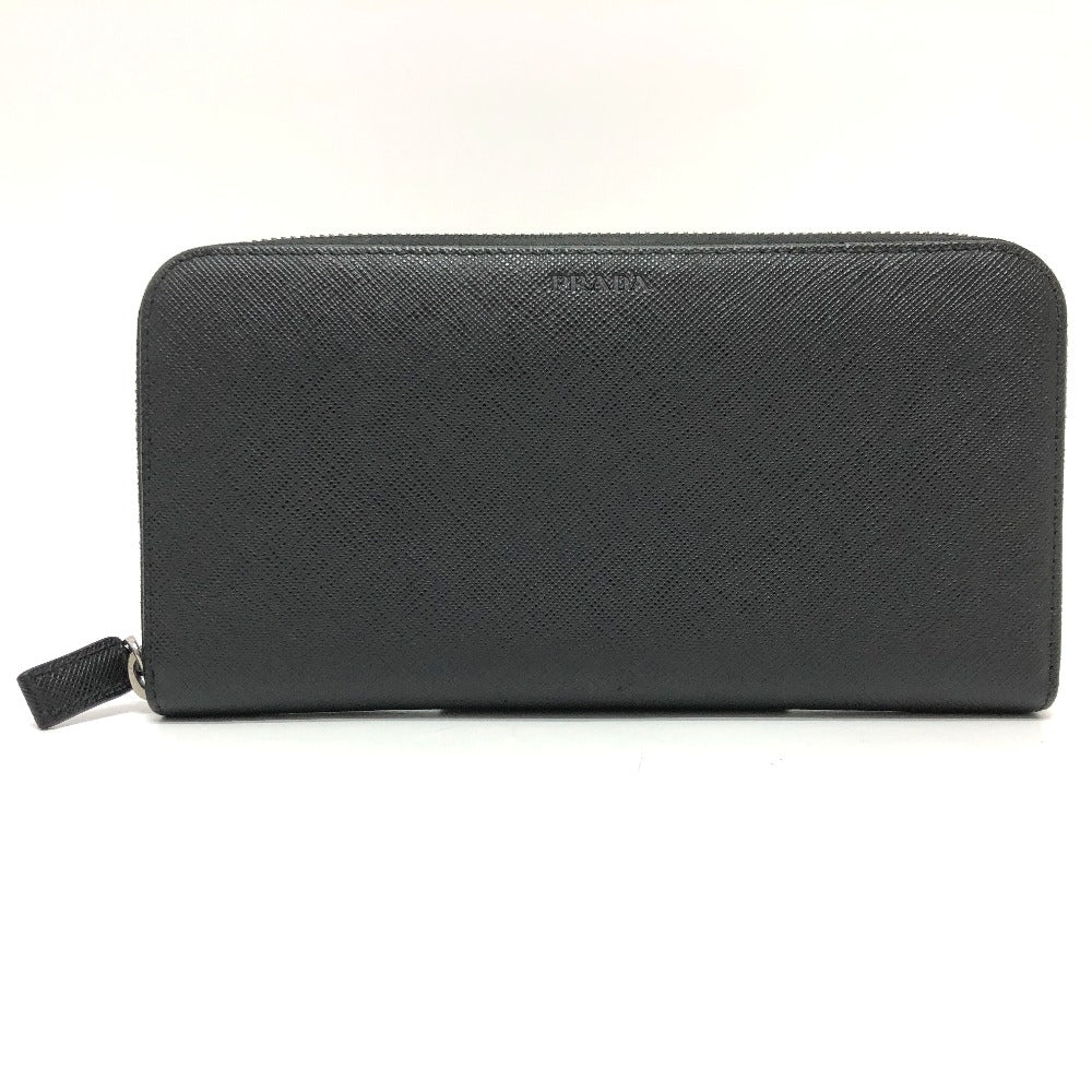 PRADA Long Wallet Purse 2ML317 Safiano leather black logo
