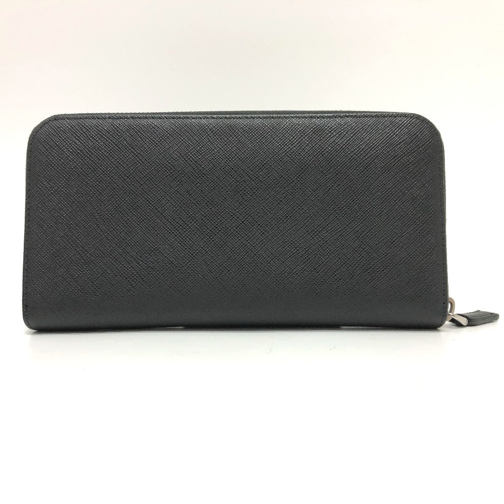 PRADA Long Wallet Purse 2ML317 Safiano leather black logo