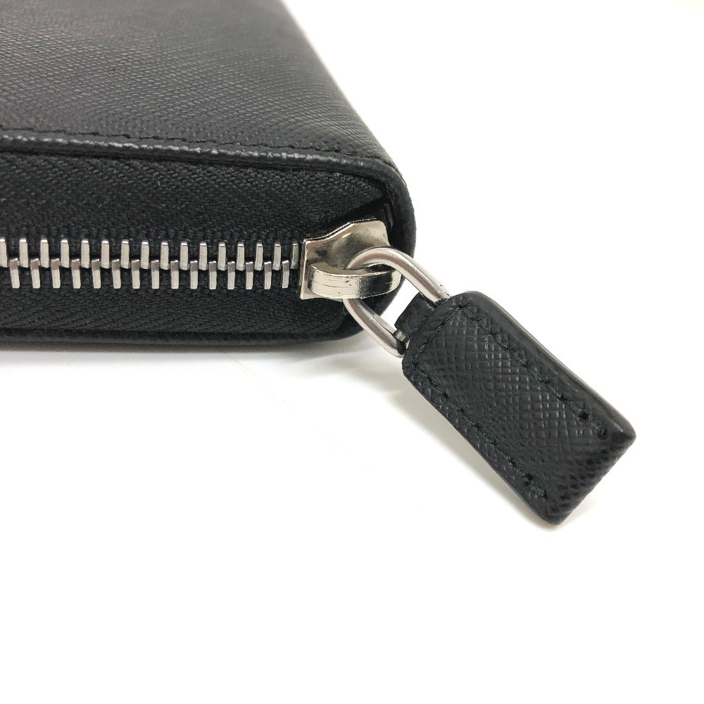 PRADA Long Wallet Purse 2ML317 Safiano leather black logo