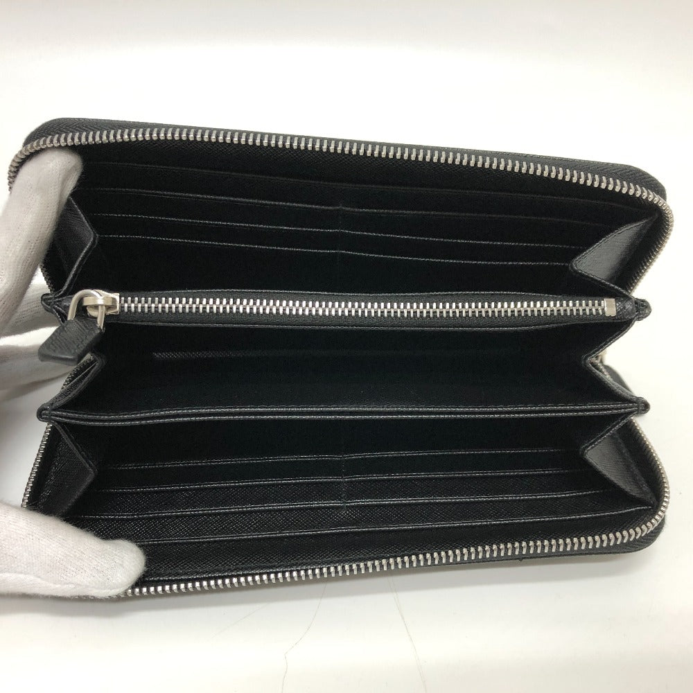 PRADA Long Wallet Purse 2ML317 Safiano leather black logo