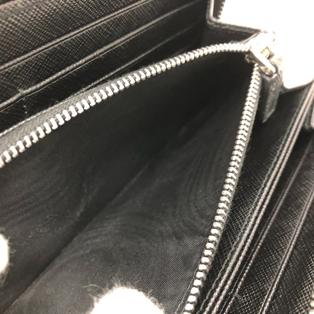 PRADA Long Wallet Purse 2ML317 Safiano leather black logo