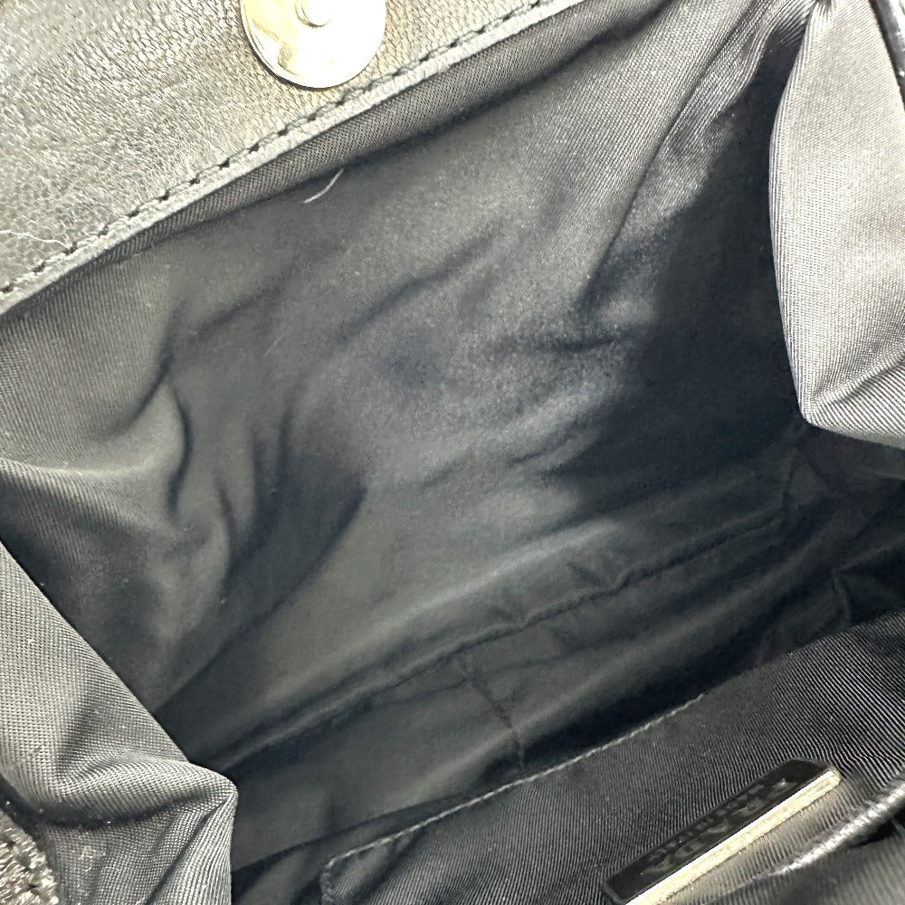 PRADA Handbag Nylon / leather black Evening bear