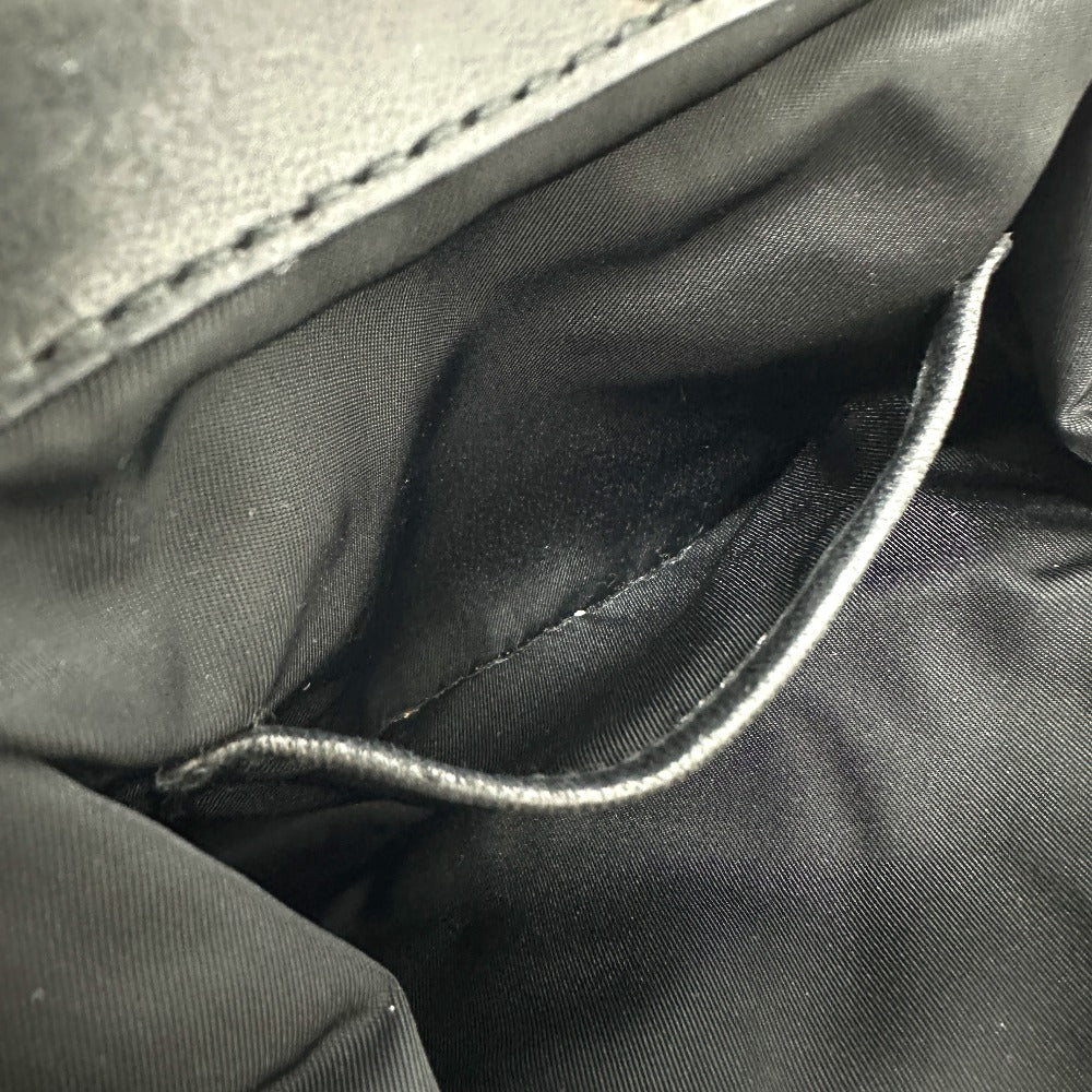PRADA Handbag Nylon / leather black Evening bear