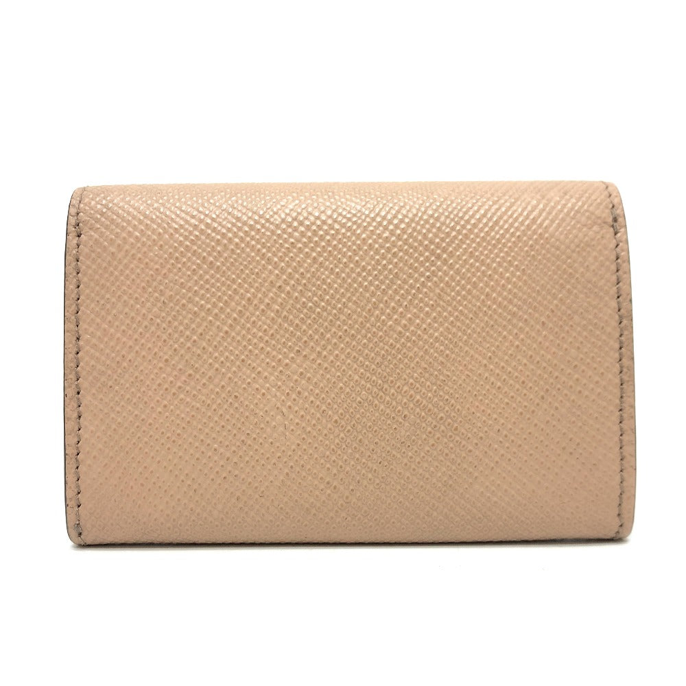 PRADA Card Case 1MC065 leather beige logo