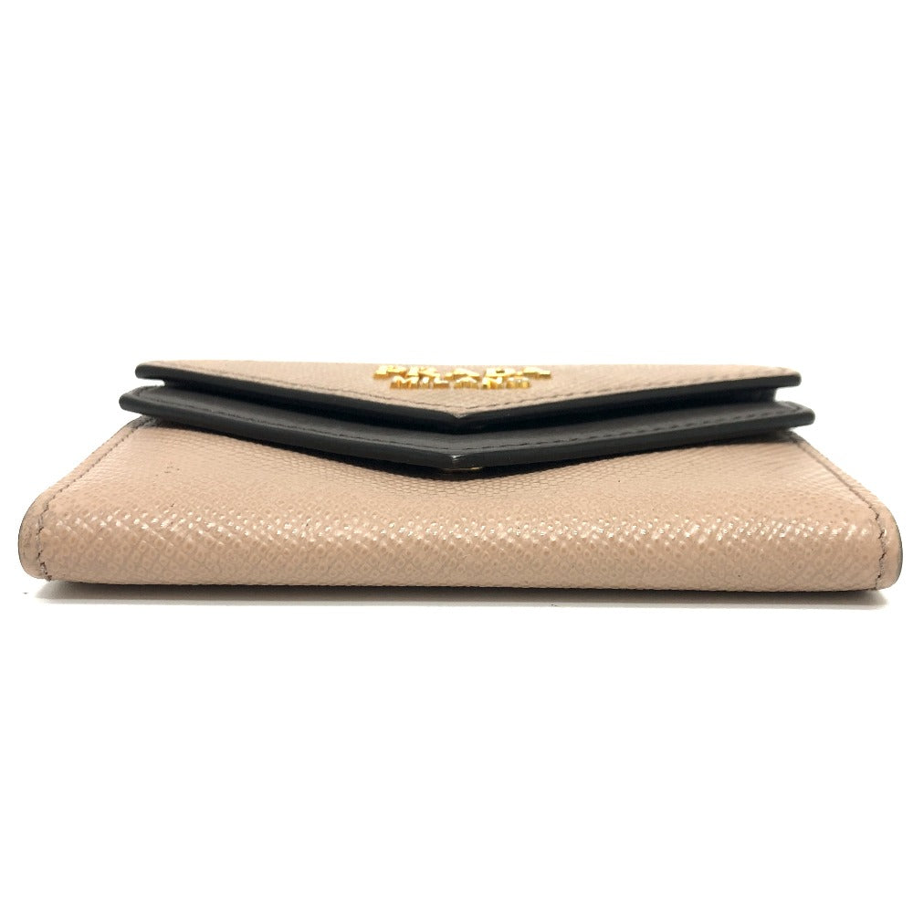 PRADA Card Case 1MC065 leather beige logo